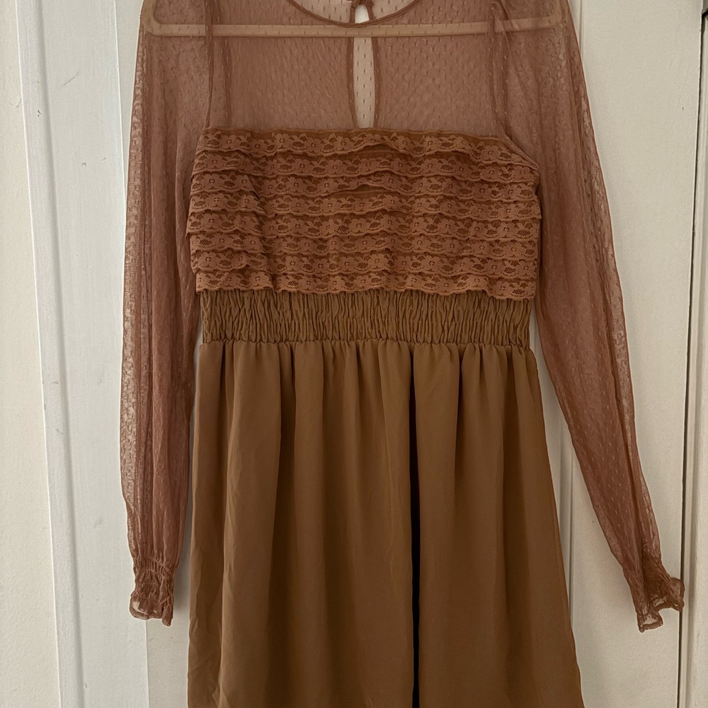 Free People Brown Mini Dress Size 8